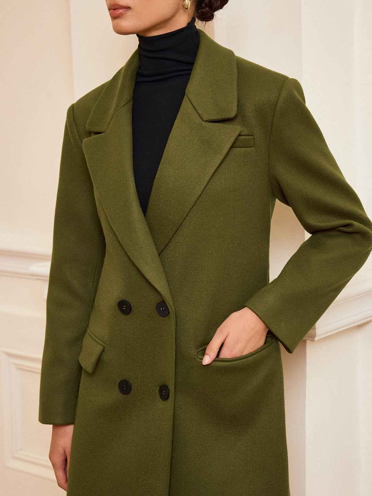 Guinevere | Women's Long Double-Breasted Belted Trench Coat