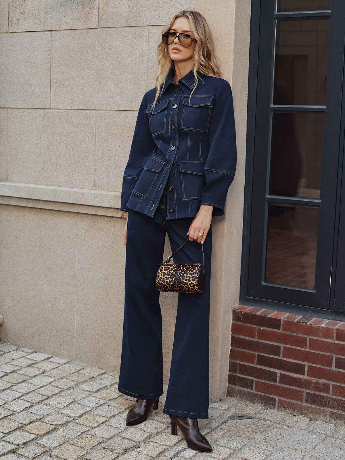 Heaven | Women’s Contemporary Contrast Stitching Denim Jacket