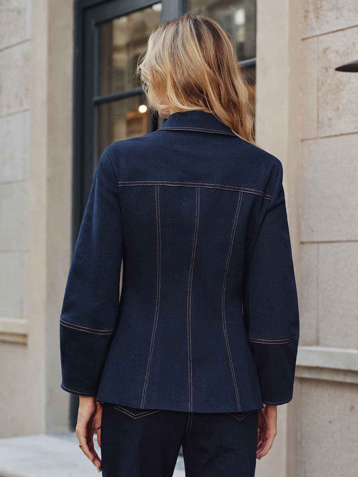 Heaven | Women’s Contemporary Contrast Stitching Denim Jacket