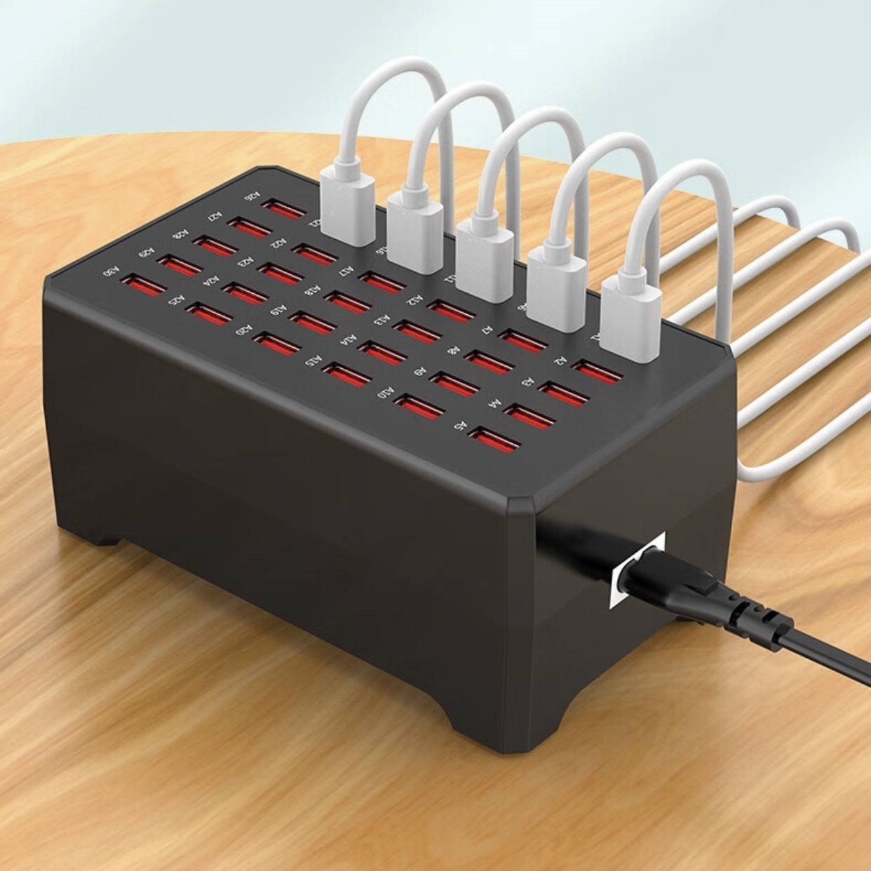 High-Capacity USB Charging Station with 30 Ports for Fast Charging – Multi Port USB Charger for Home and Office 1