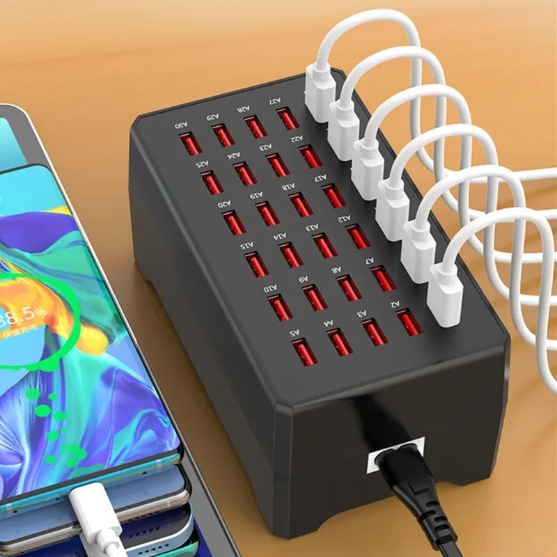 High-Capacity USB Charging Station with 30 Ports for Fast Charging – Multi Port USB Charger for Home and Office 3