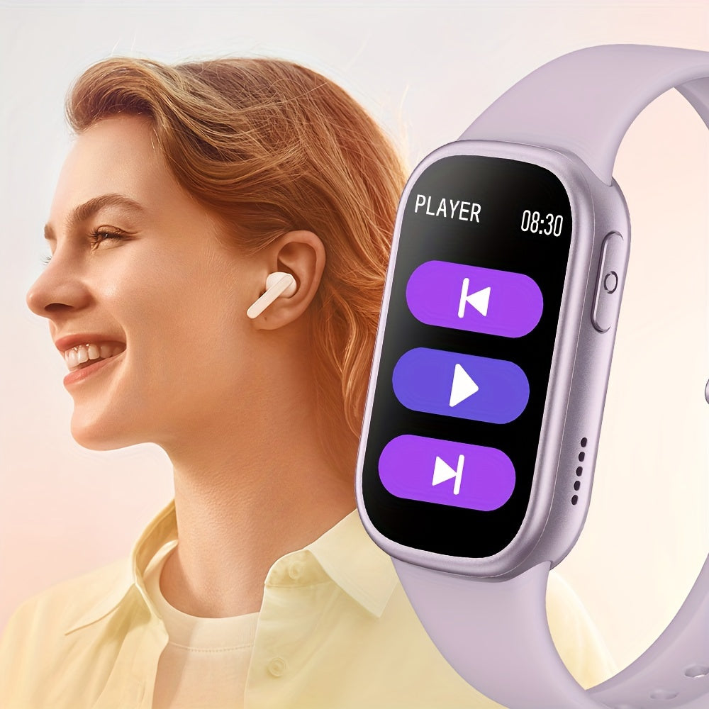 IP68 Waterproof Smartwatch with Fitness Tracker, Silicone Strap, Extended Battery Life, Elegant Display 2