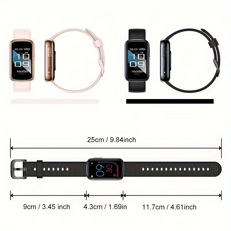 IP68 Waterproof Smartwatch with Fitness Tracker, Silicone Strap, Extended Battery Life, Elegant Display 4