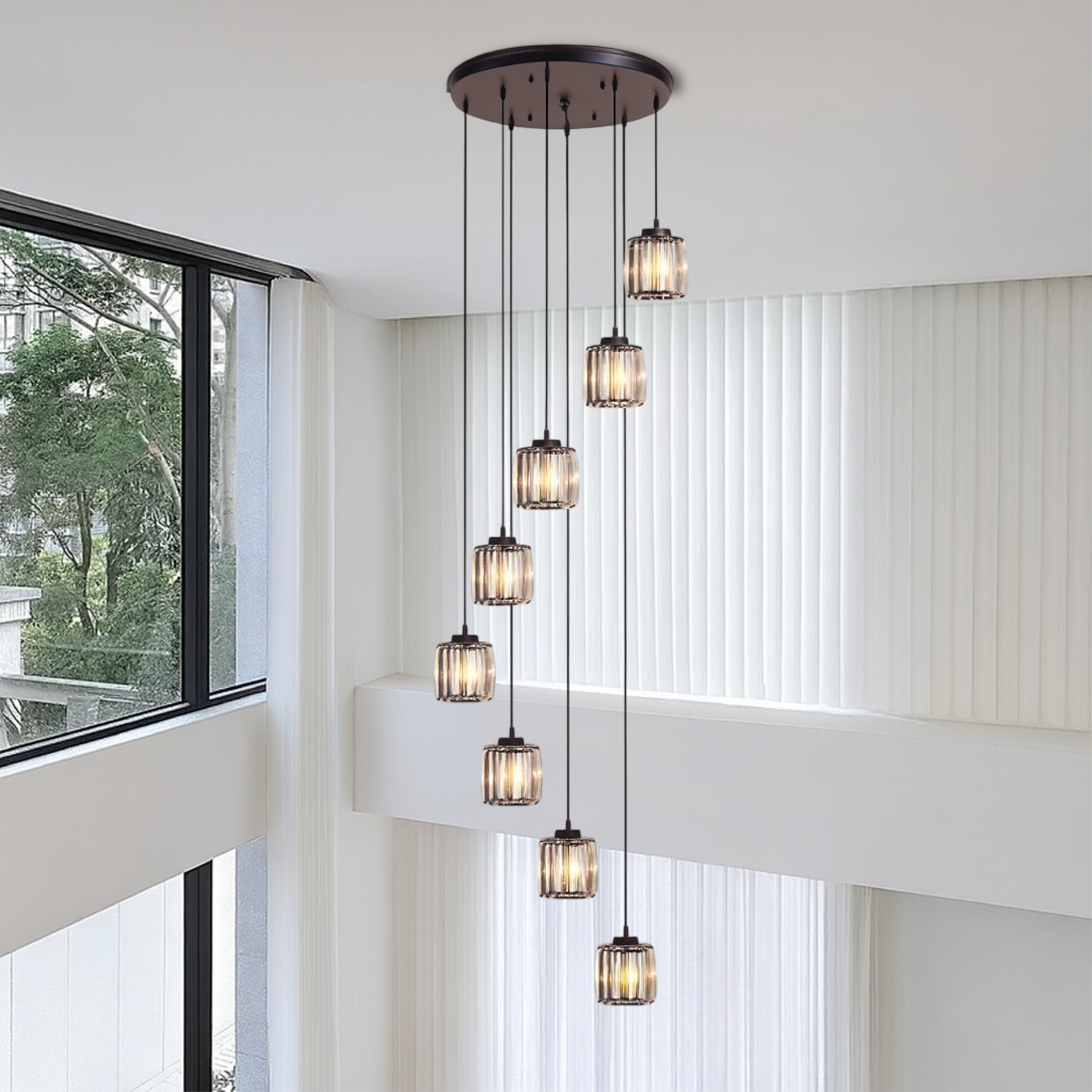 Ida Crystal Stair Chandelier 1