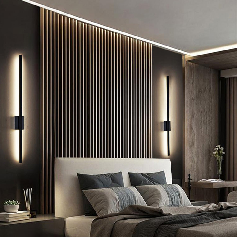 Industrial Minimalist Long LED Iron Wall Lights for Contemporary Living Room Décor and Stylish Illumination 2
