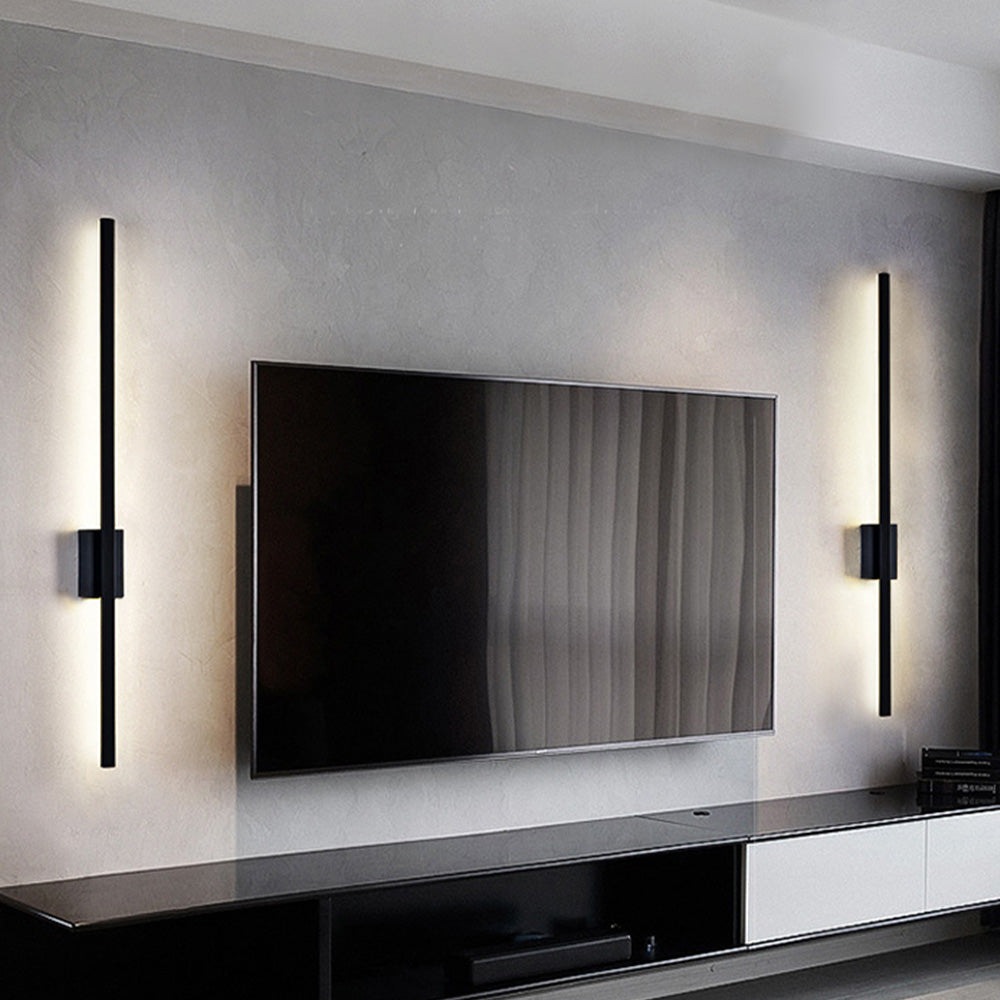 Industrial Minimalist Long LED Iron Wall Lights for Contemporary Living Room Décor and Stylish Illumination 4