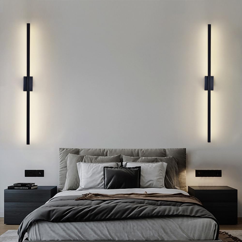 Industrial Minimalist Long LED Iron Wall Lights for Contemporary Living Room Décor and Stylish Illumination 7
