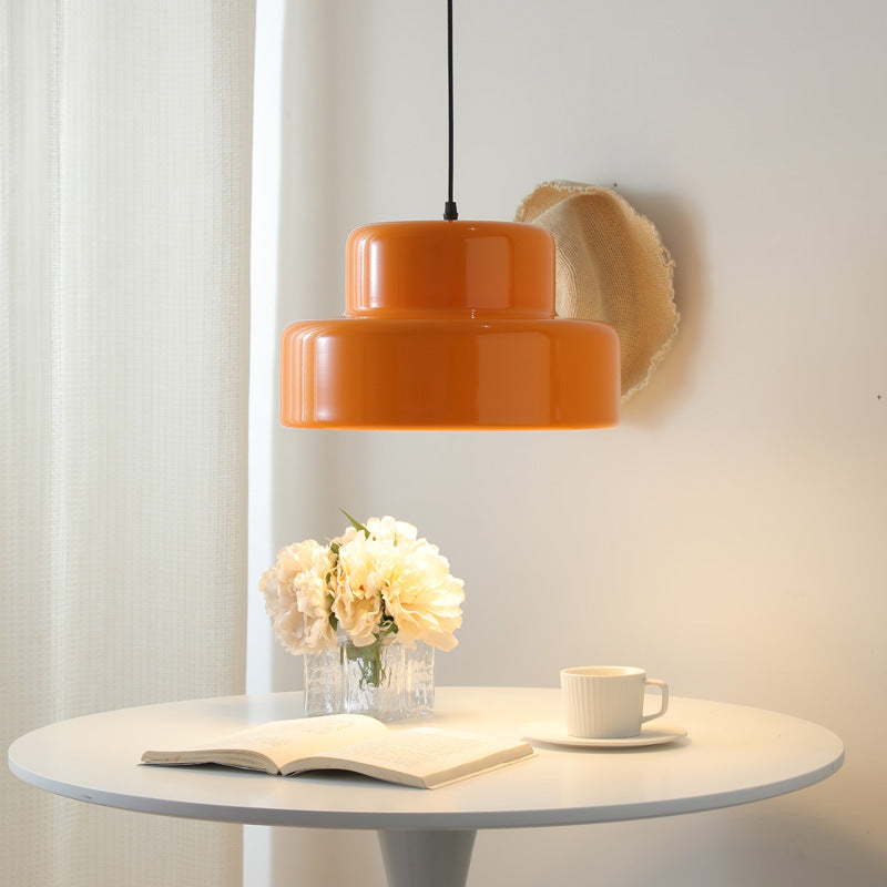 Italian orange Bauhaus pendant lamp 2