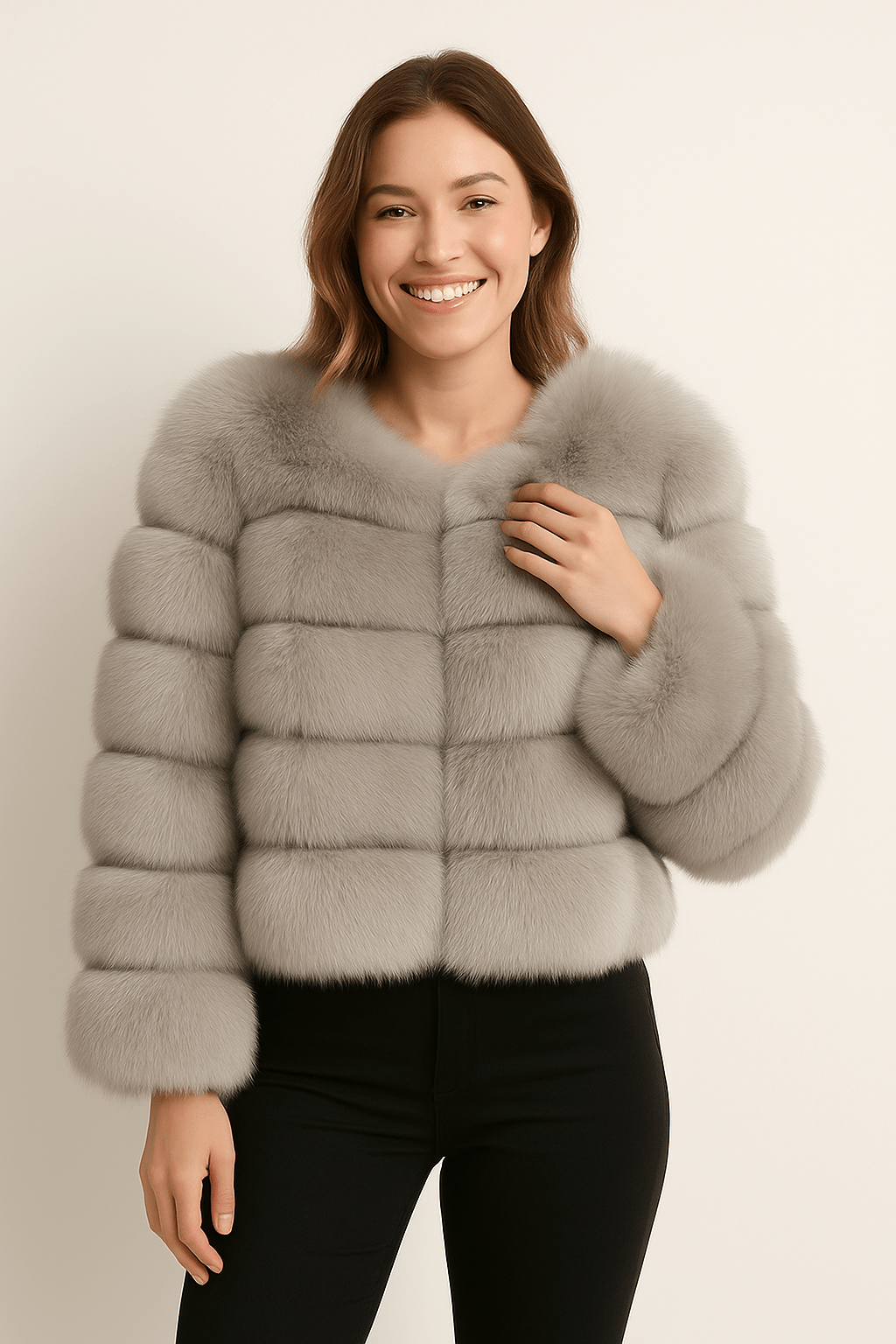 Kirsten | Women's Short Fluffy Faux Fur Winter Jacket 15