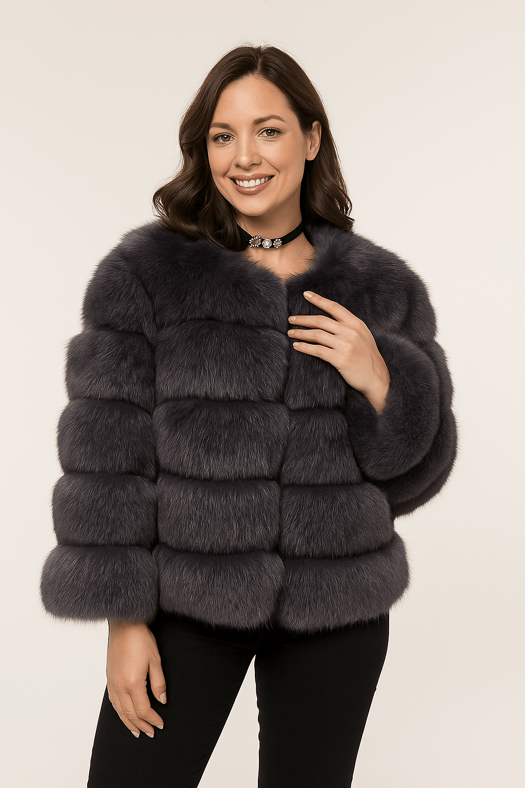 Kirsten | Women's Short Fluffy Faux Fur Winter Jacket 22