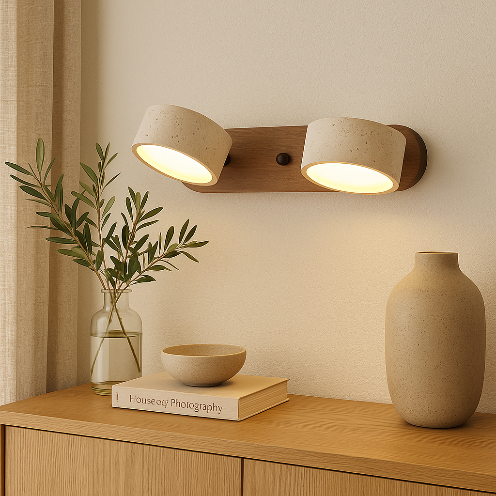 Klaro | Elegant Travertine-inspired Wall Lamp for Modern Home Living 1