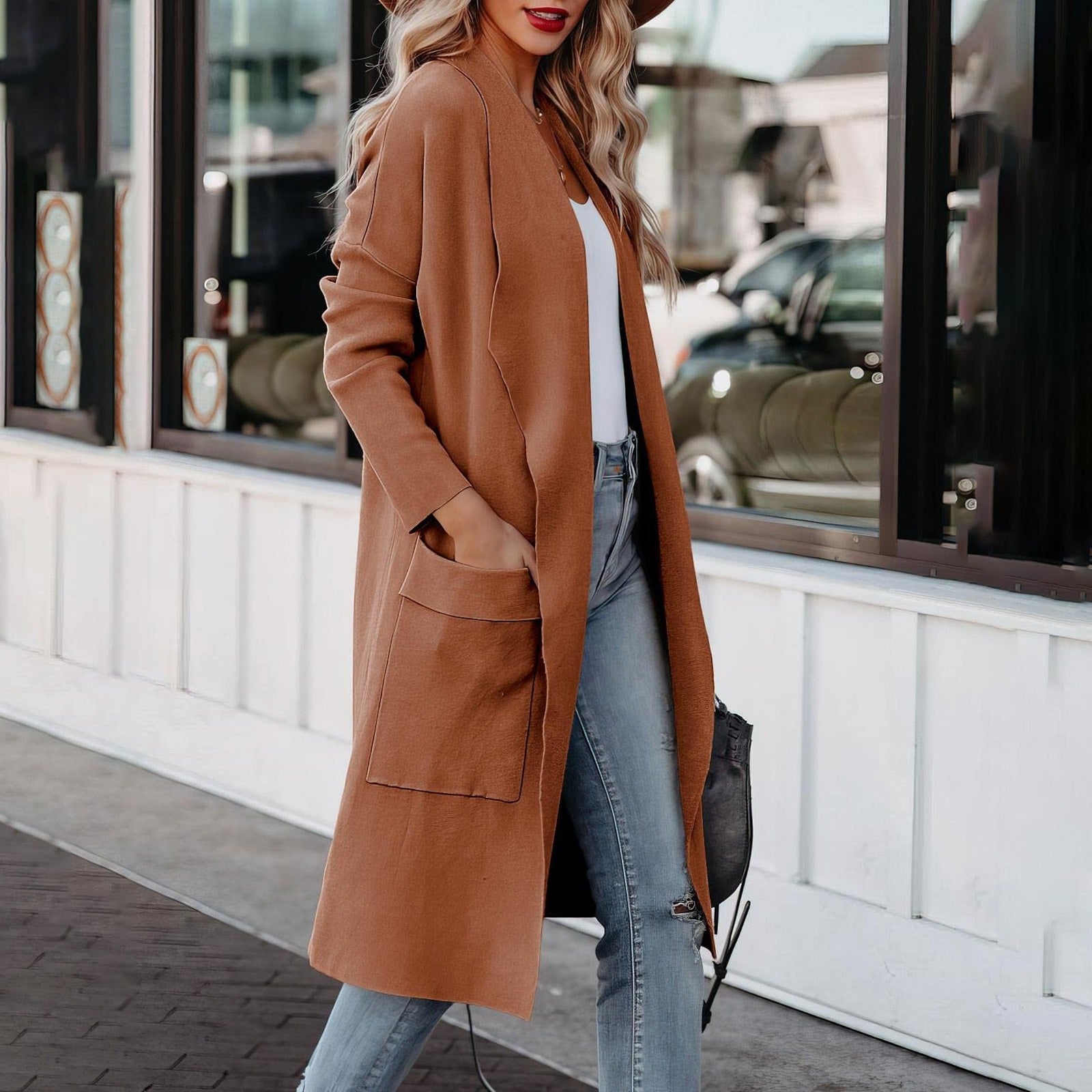 Kylie | Elegant Knitted Winter Suede Coat 1