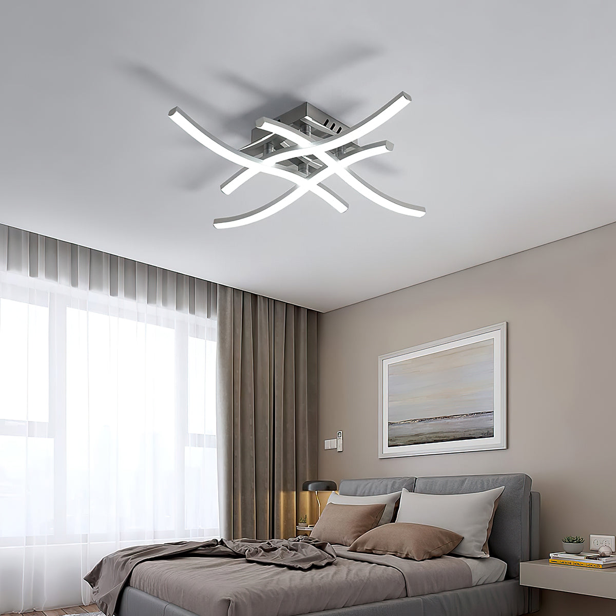 LED Ceiling Light Modern Aluminum Flush Fixture 1