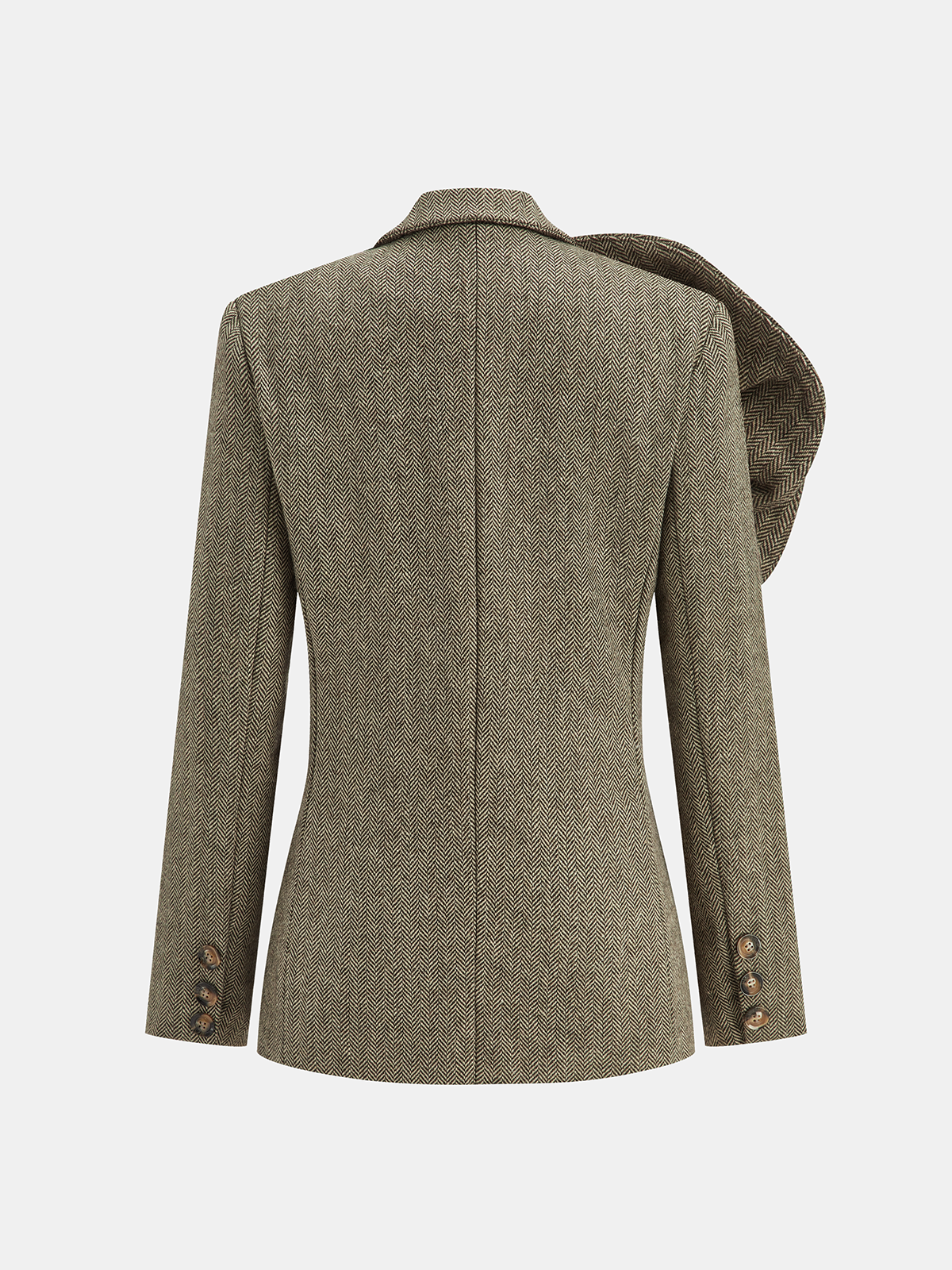 Leona | Large 3D Flower Single Button Tweed Blazer 2