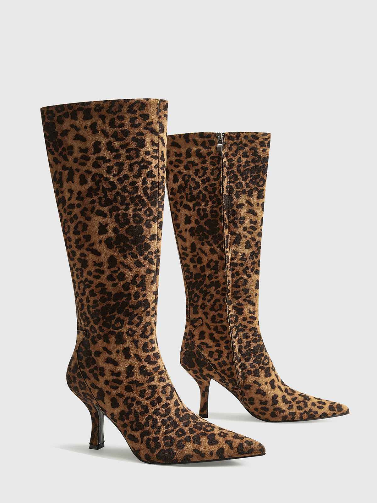 WildStride | Leopard Print Pointed Toe Boots for Chic Outfits
