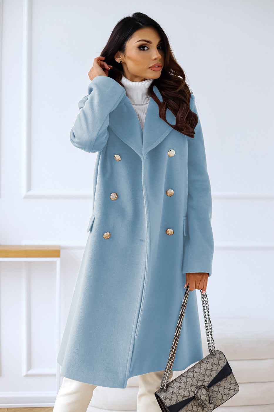 Loretta | Women’s Winter Wool Coat with Elegant Double-Breasted Styling
