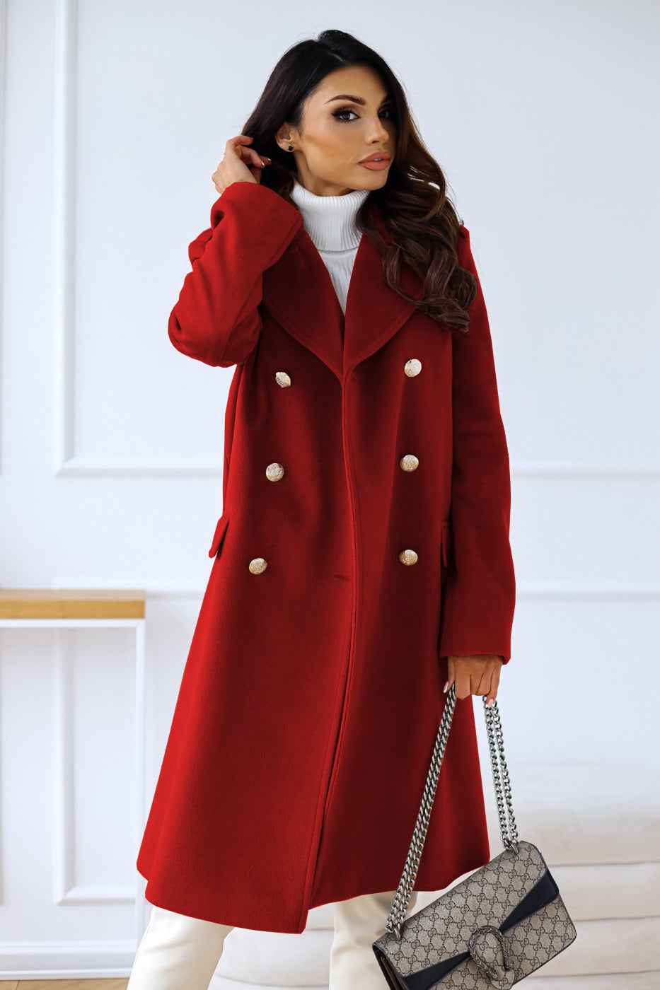 Loretta | Women’s Winter Wool Coat with Elegant Double-Breasted Styling