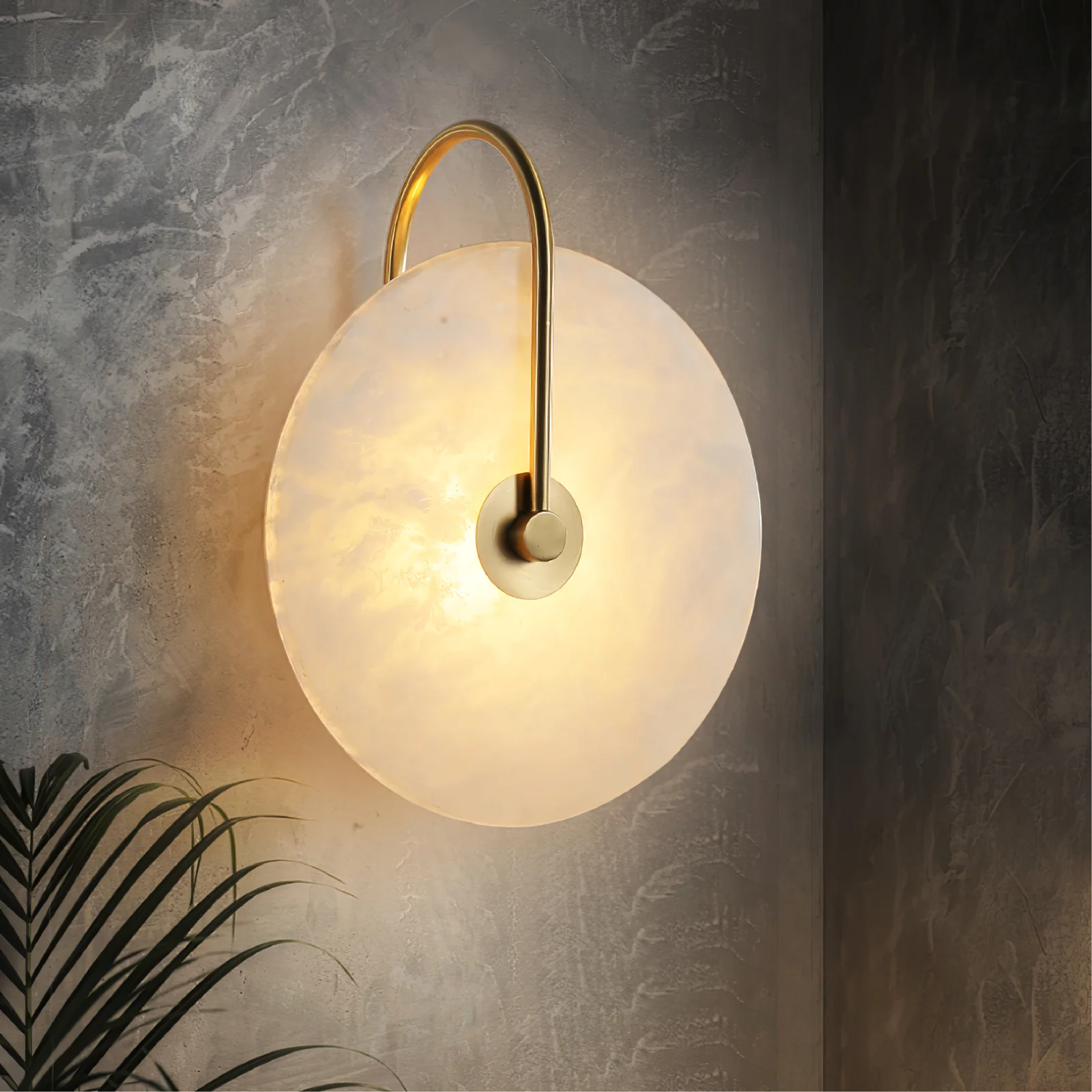 Lumenda | Modern Alab Marble LED Wall Lamp for Minimalist Elegance 1