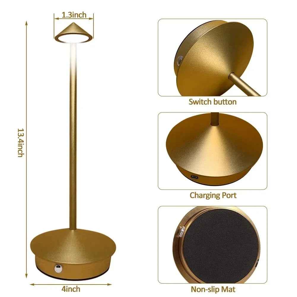 Luminara | Touch-Control Rechargeable Table Lamp for Modern Interiors