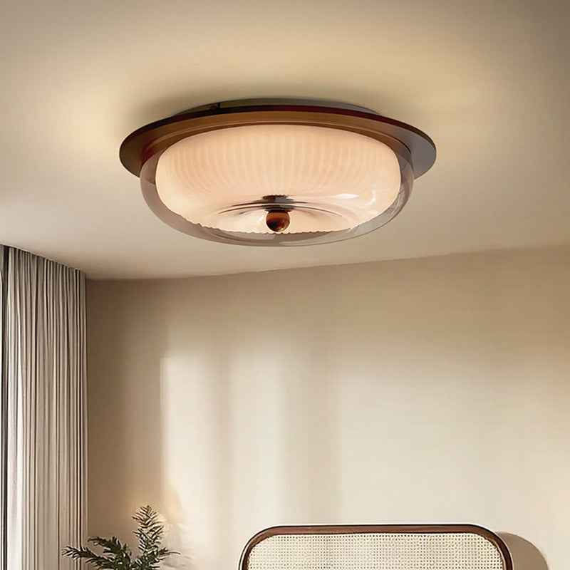 Luxina | Minimalist Ceiling Lamp Made with Glass and Wood