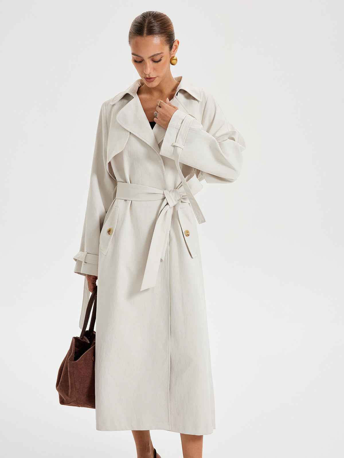Lyanna | Women's Belted Double-Breasted Elegant Trench Coat