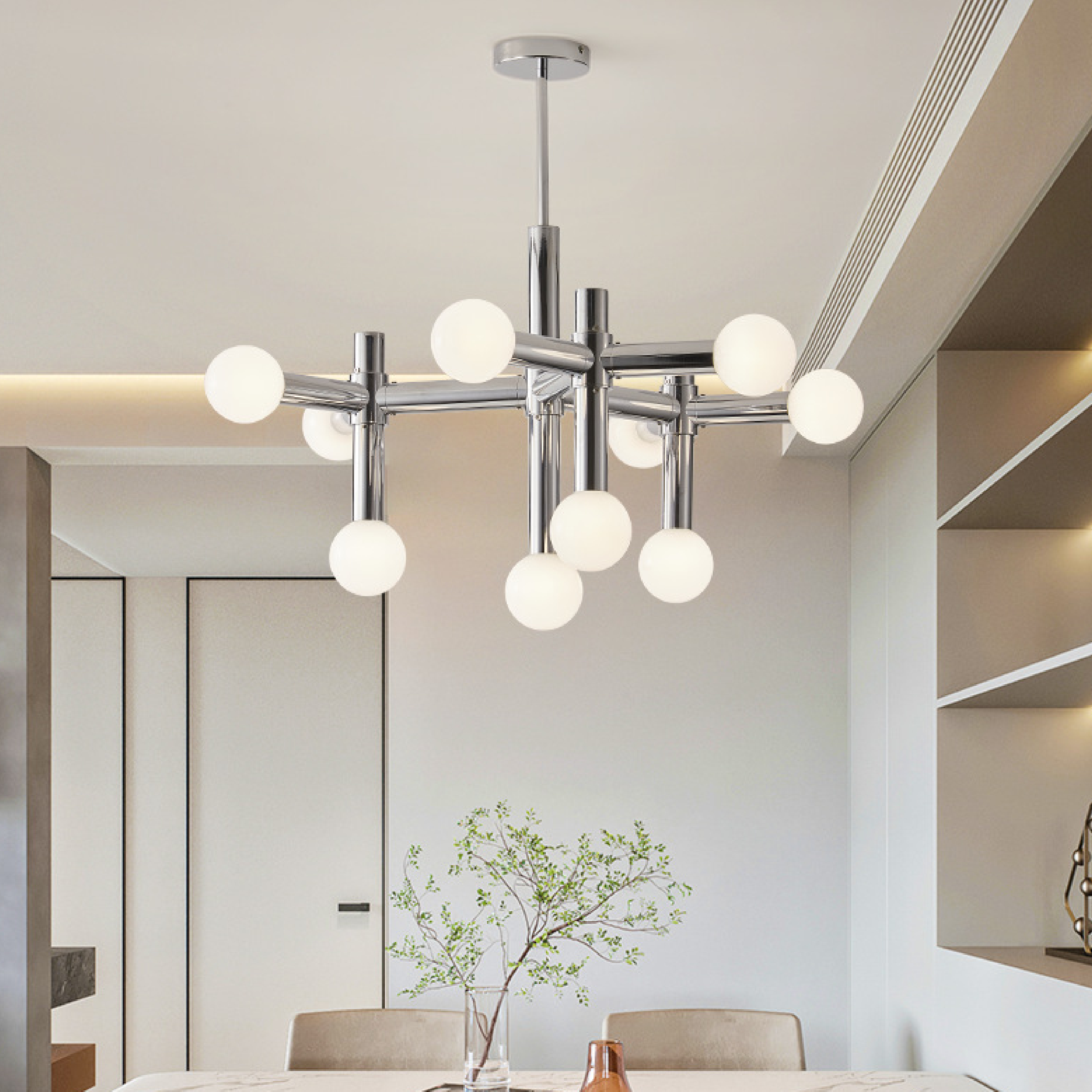 Lysiq | Artistic Metal Bauhaus Chandelier for Aesthetic Interiors 4
