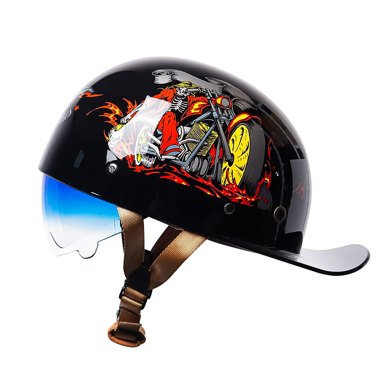 Men’s Motorcycle Helmet DOT Approved ABS Shell Lightweight 16