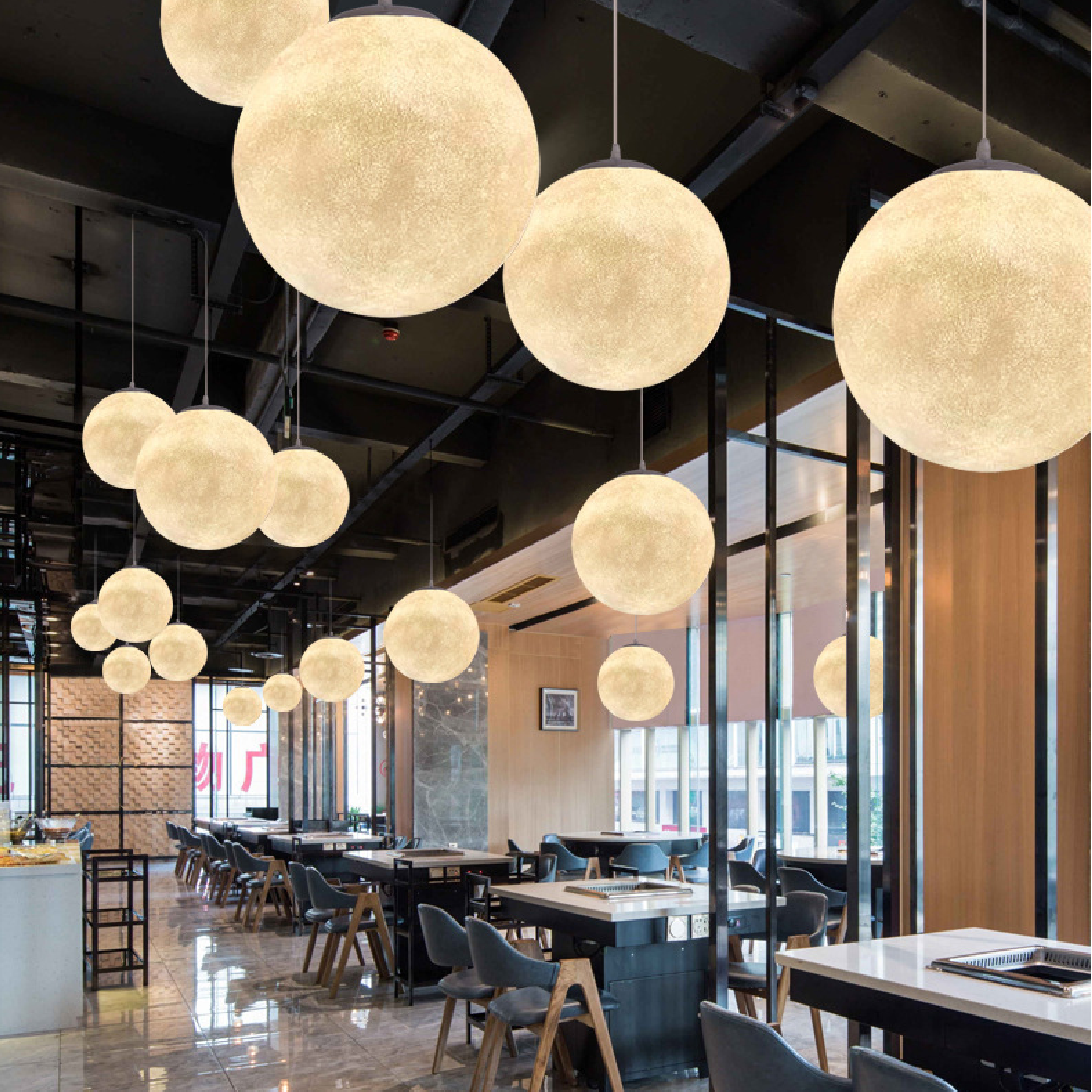 Moon Pattern Hanging Lamp 1