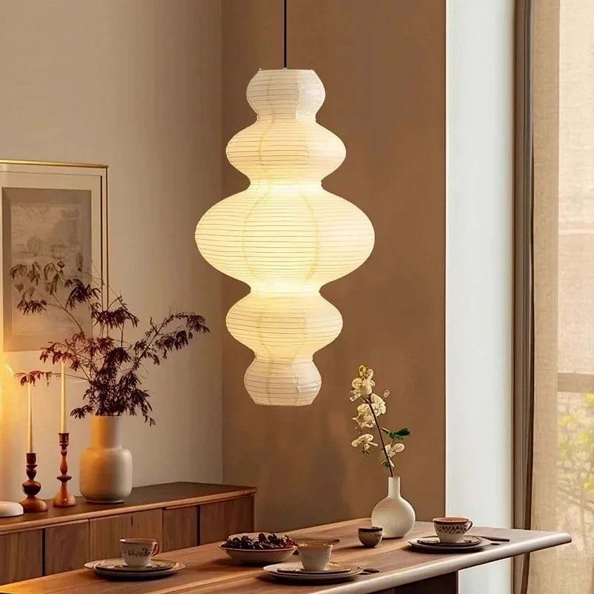 Multi-layered Rice Paper Pendant Lamp 0