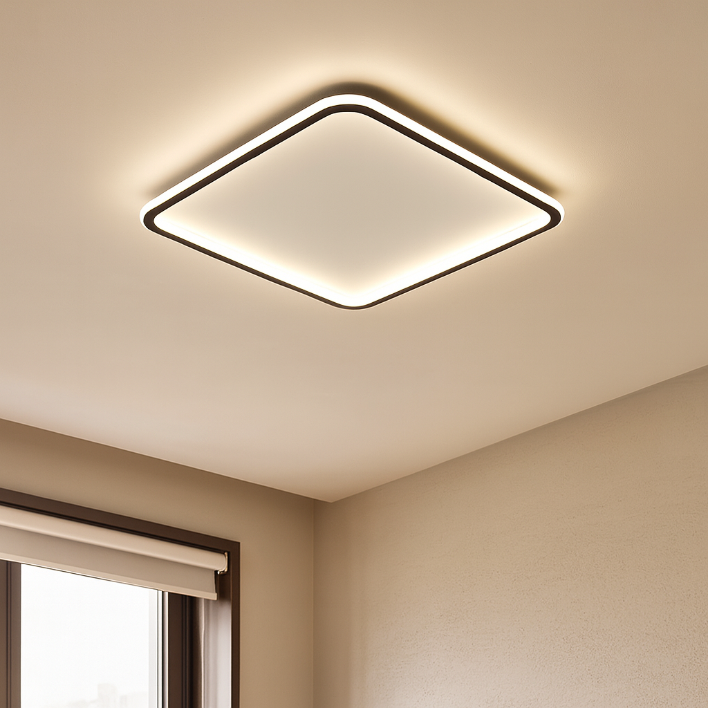 Mysaglobe Scandinavian Square Ceiling Lamp 0