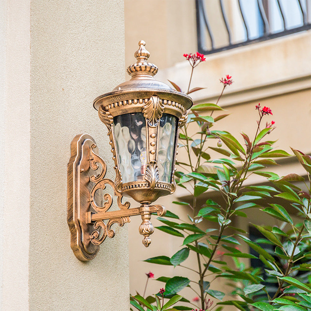 Outdoor Vintage Glass Wall Lantern Light 0
