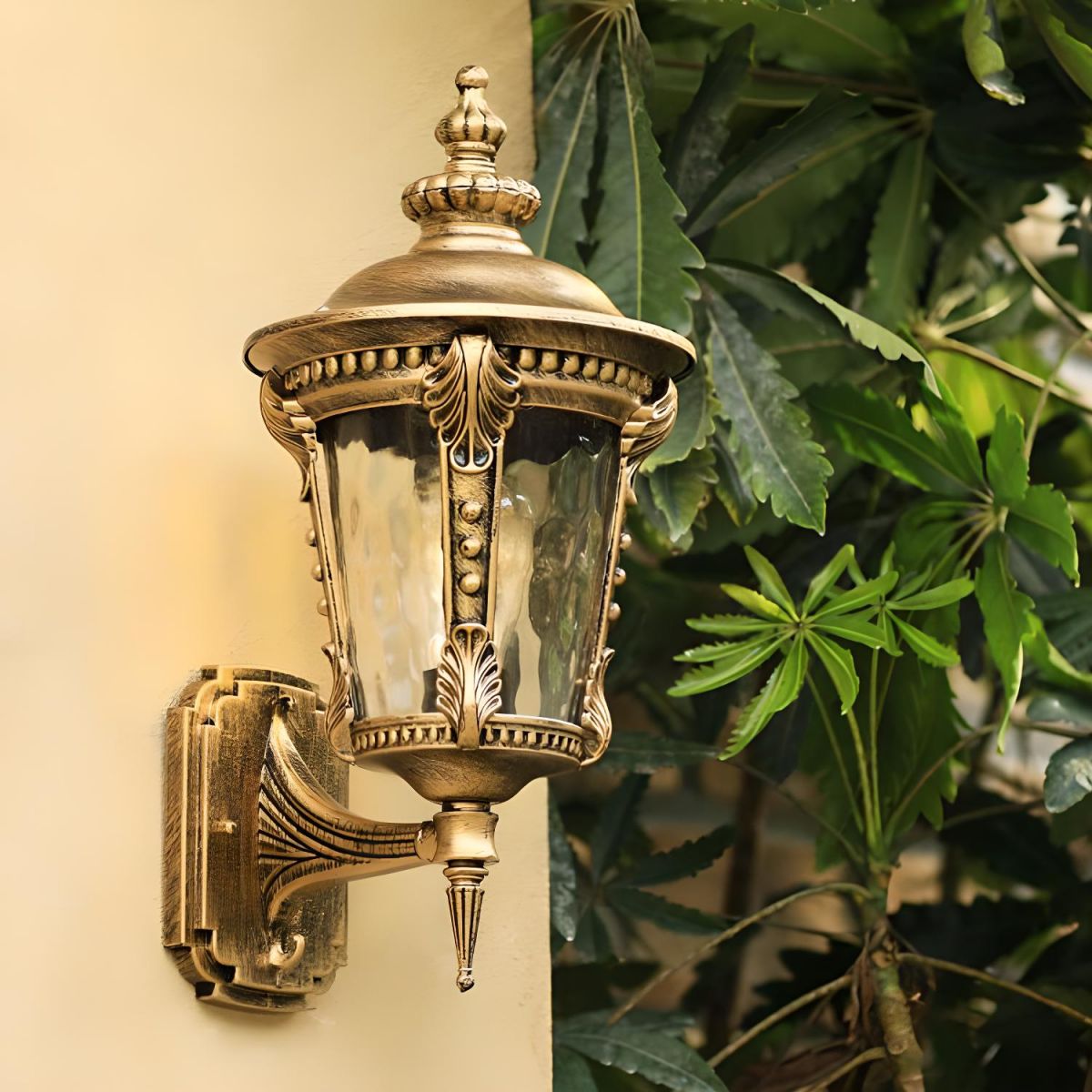 Outdoor Vintage Glass Wall Lantern Light 1