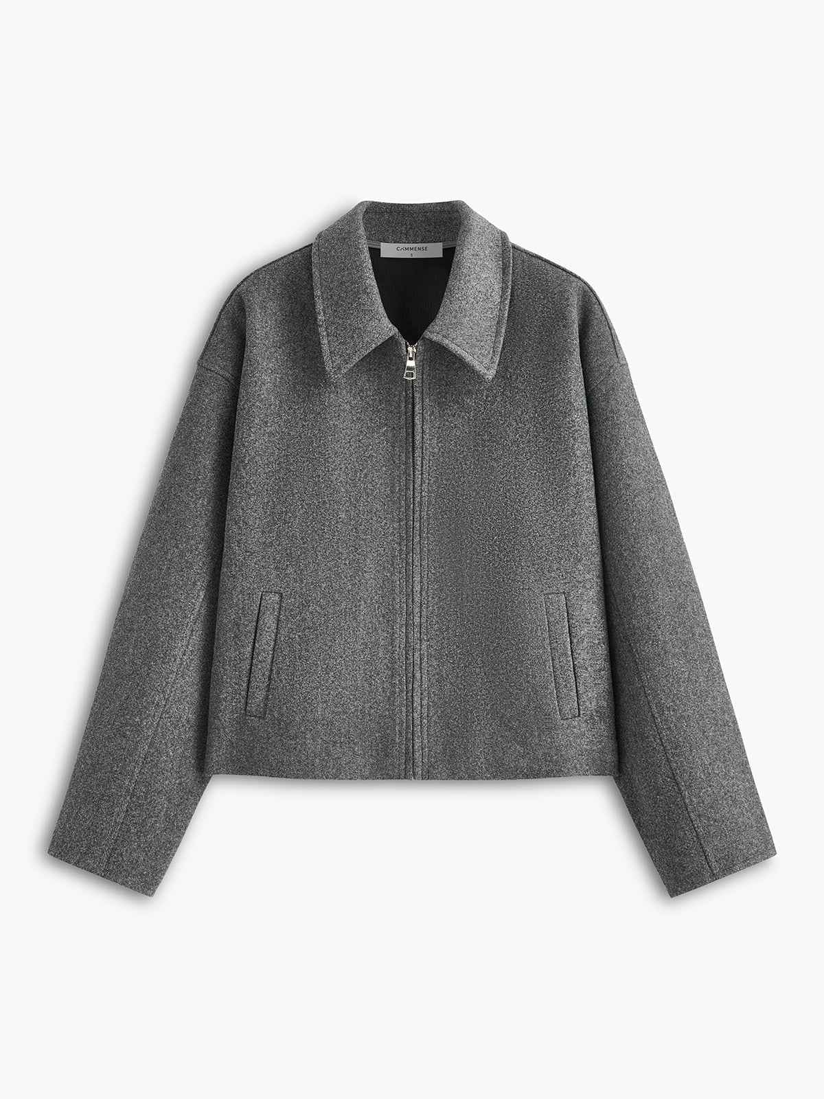 Paris | Women’s Timeless Plain Zipper Tweed Jacket