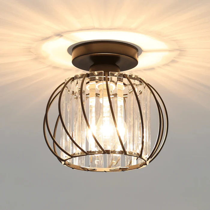Pendant Light Black Glass Globe Ceiling Fixture 8