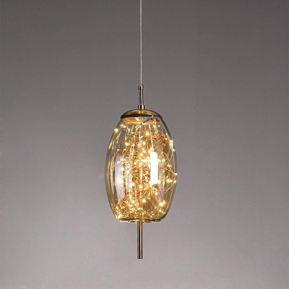 Pendant Light Glass Modern LED Ceiling Lamp 10