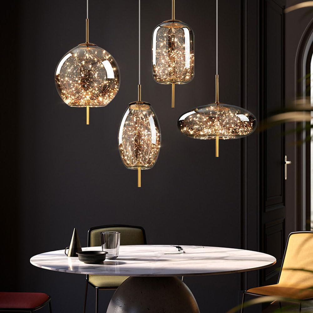 Pendant Light Glass Modern LED Ceiling Lamp 8