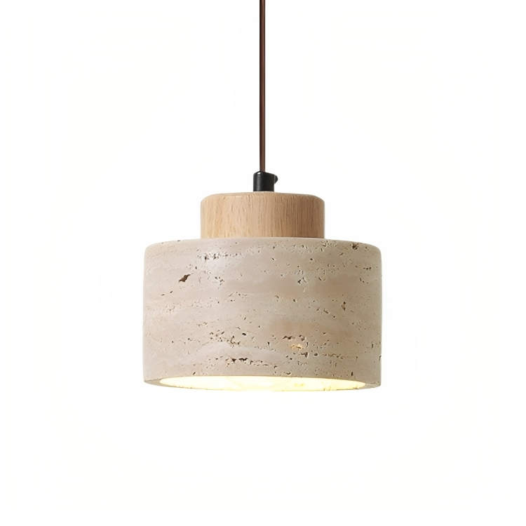 Pendrel | Elegant Travertine Inspired Stone Pendant Lamp 0