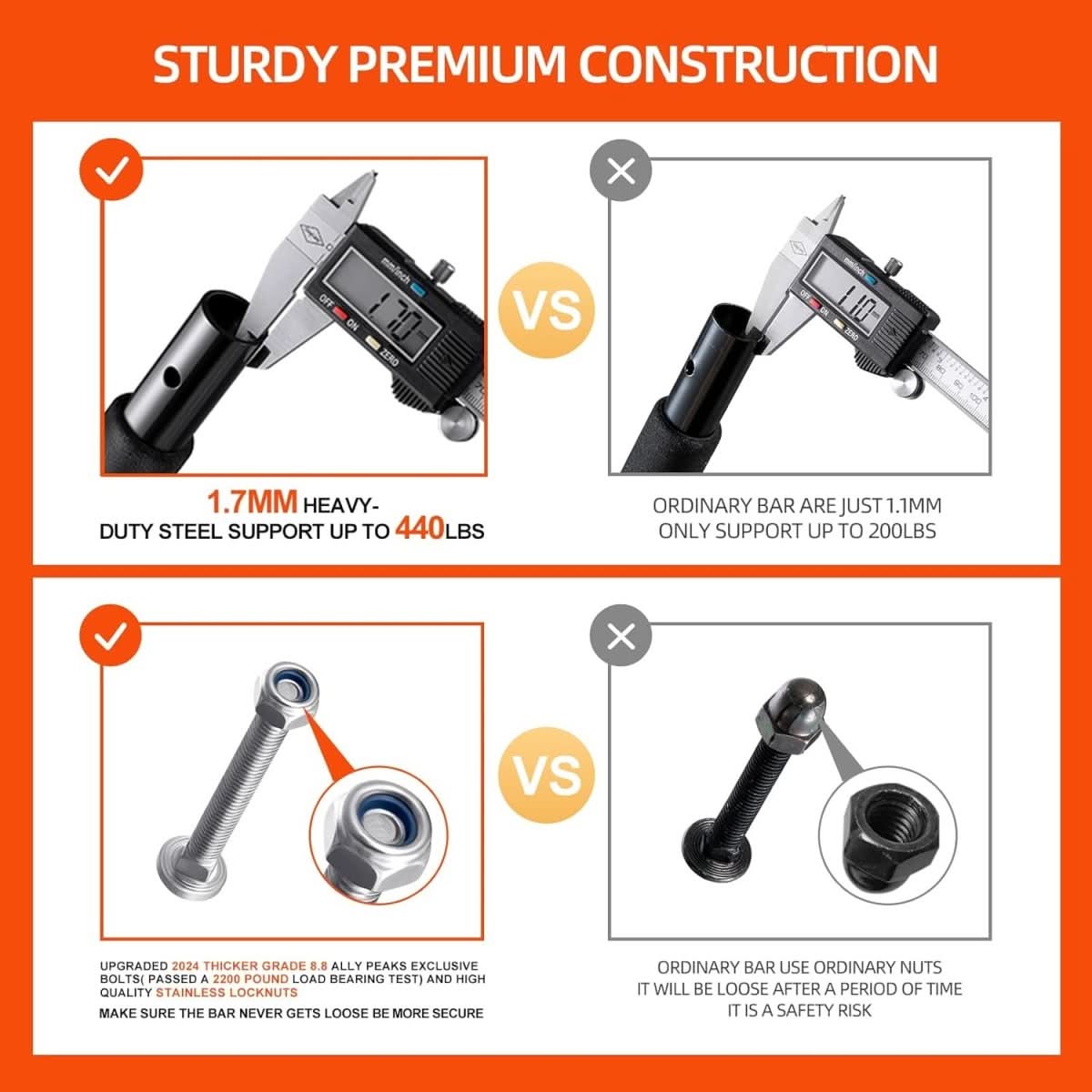 PowerGrip | Steel Pull-Up Bar for Door Frames with Secure Support 4