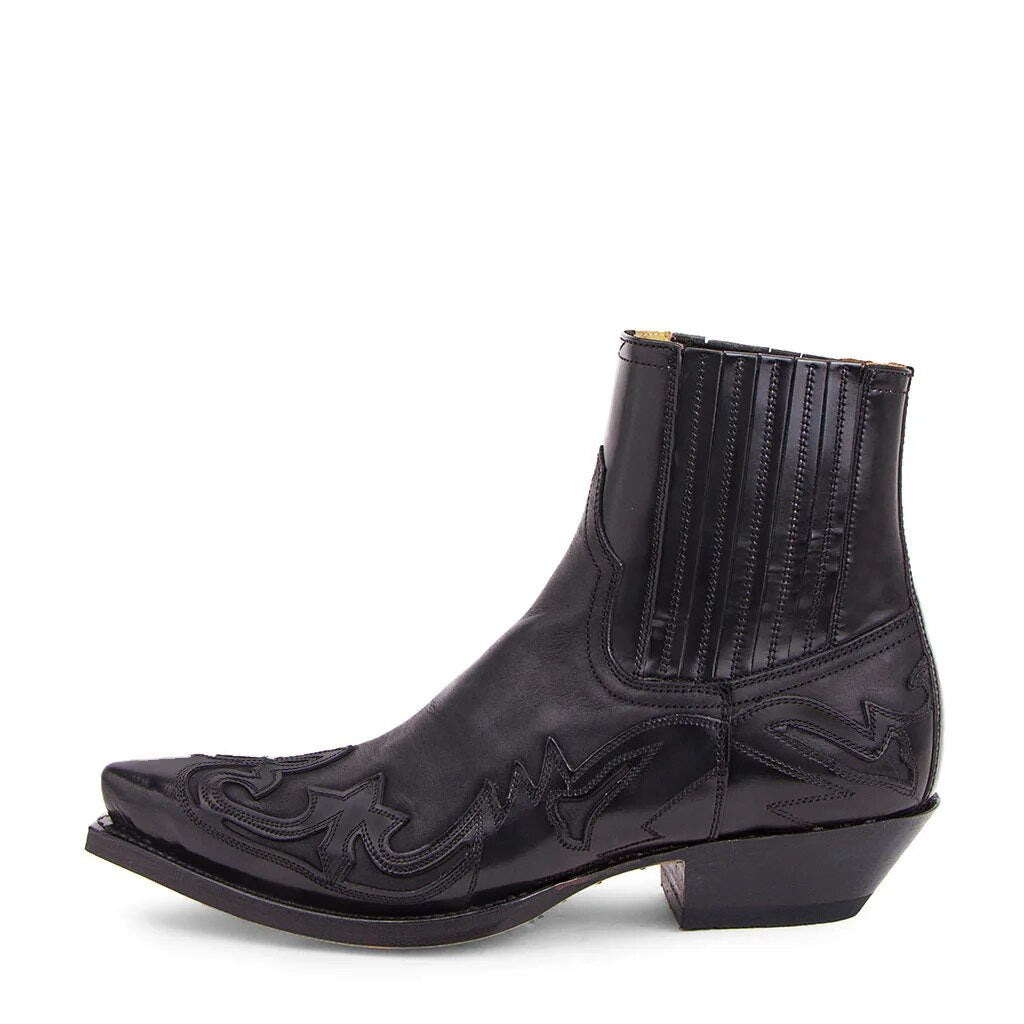 Ethan | Elegant Embroidered Leather Cowboy Boots 1