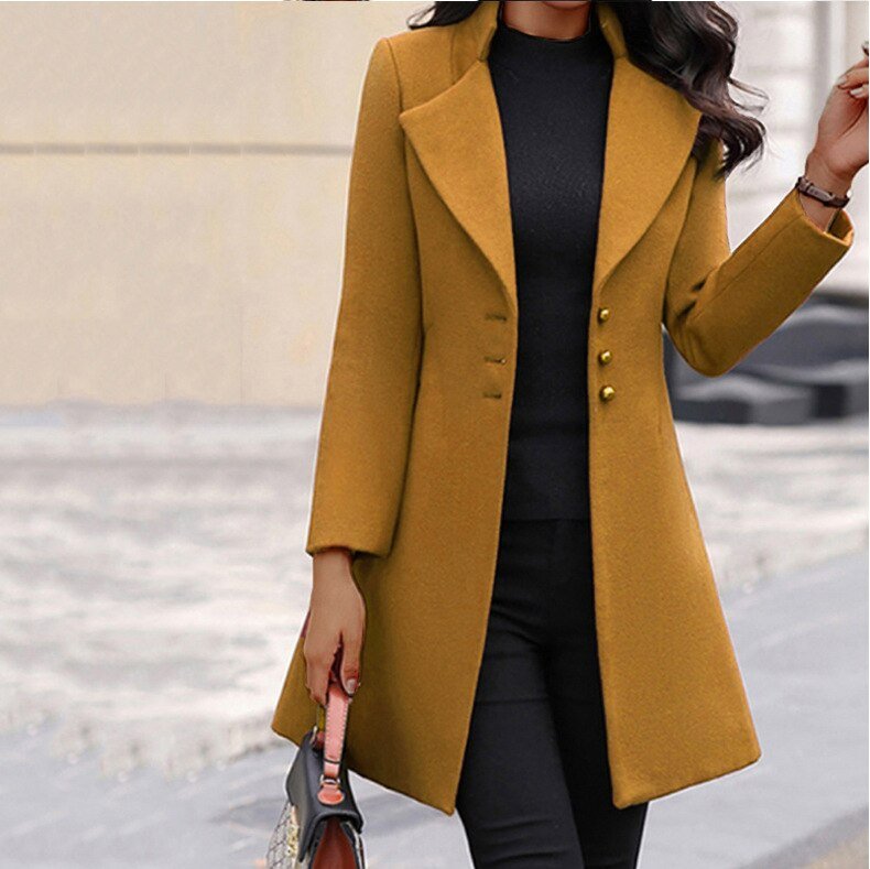 Ava | Elegant Tailored Wool Blend Winter Coat 2