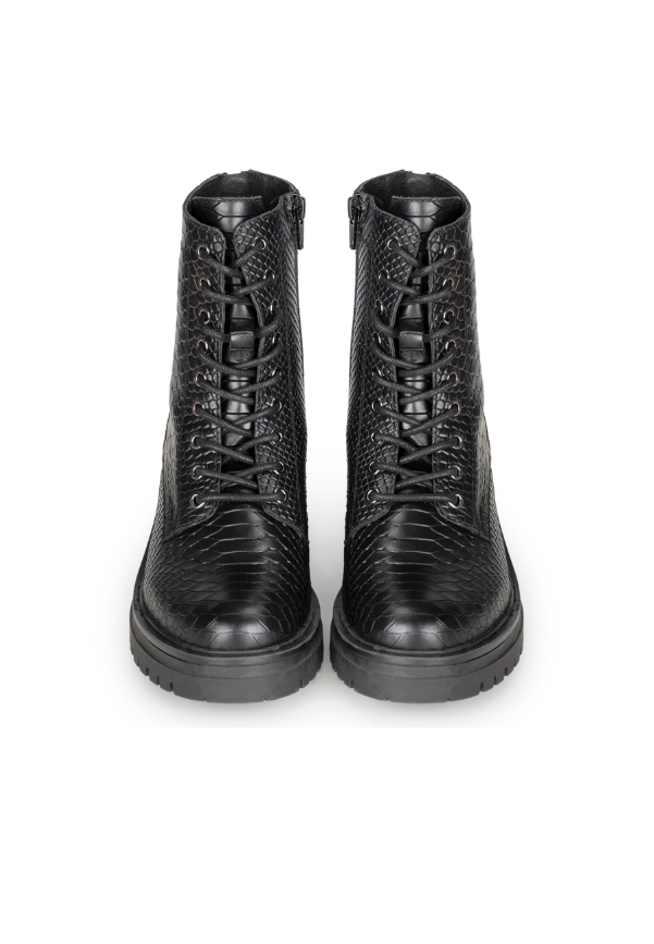 Mia | Chic Python Print Lace Up Shoes 3