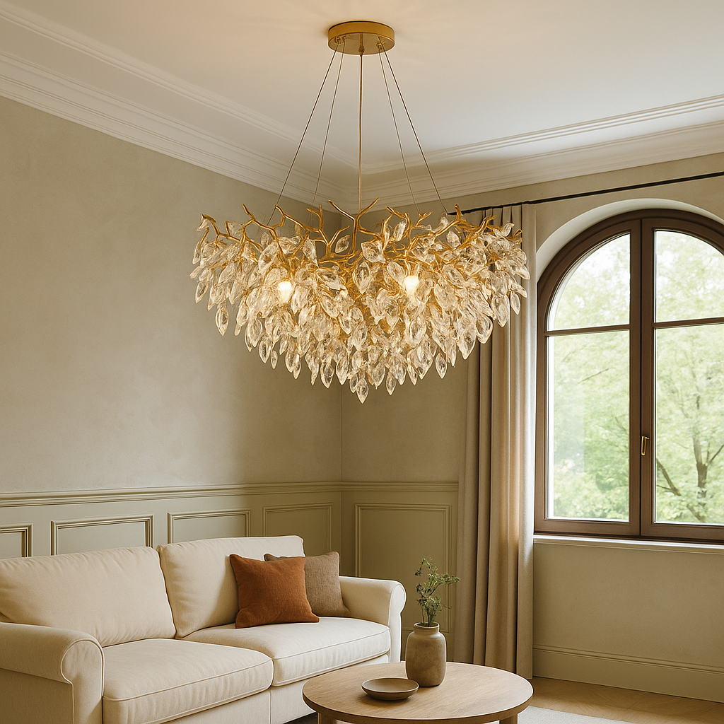 Round crystal chandelier 1