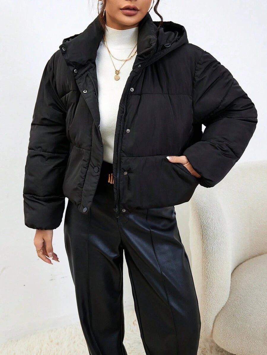 Ruby | Women's Cropped Hooded Puffer Winter Jacket 1