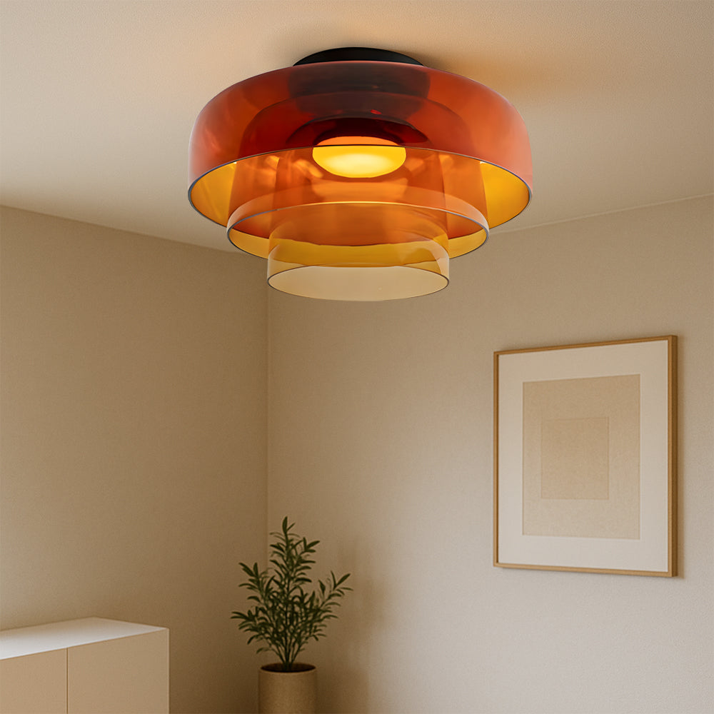 Scandinavian Bauhaus Glass Layered Pendant Lamp 1