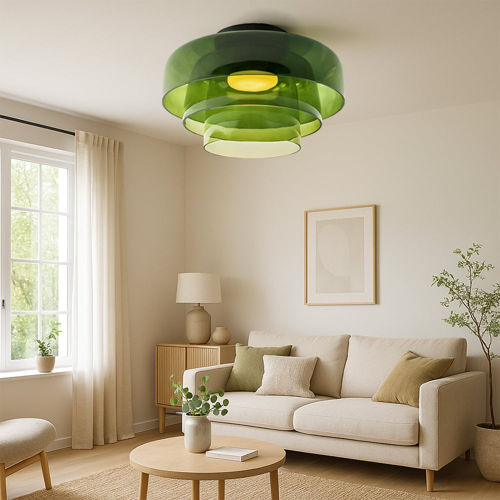 Scandinavian Bauhaus Glass Layered Pendant Lamp 2