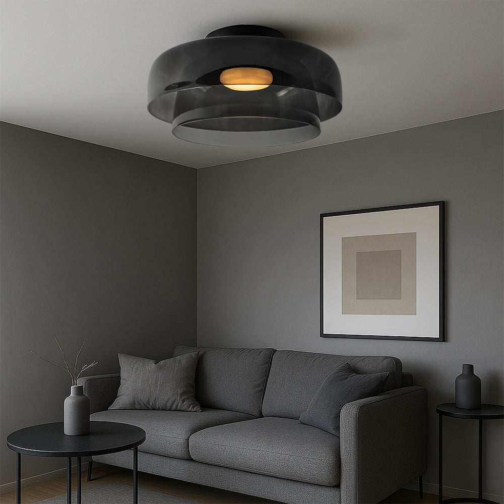 Scandinavian Bauhaus Glass Layered Pendant Lamp 3