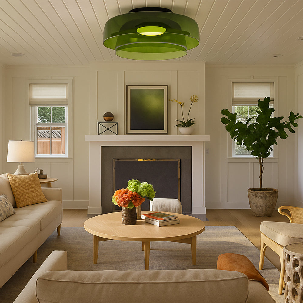 Scandinavian Bauhaus Glass Layered Pendant Lamp 4