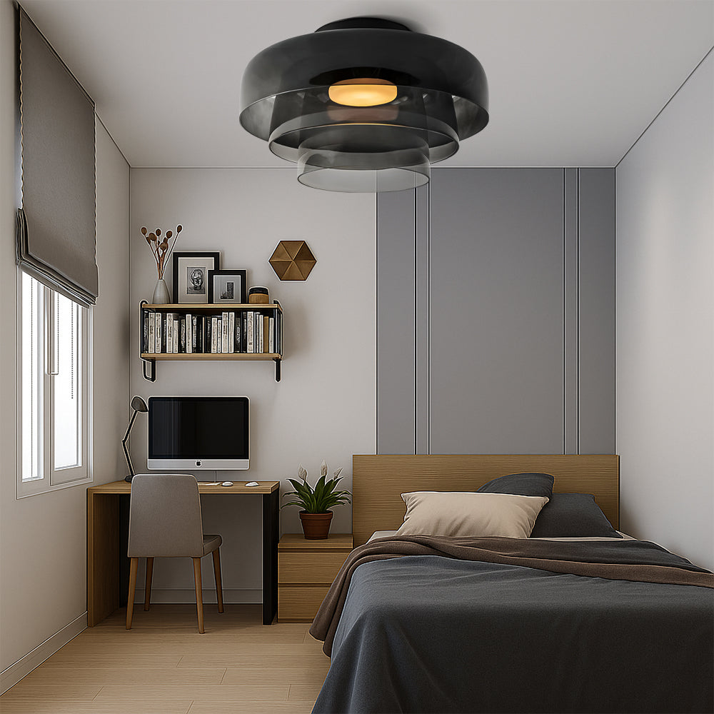 Scandinavian Bauhaus Glass Layered Pendant Lamp 6