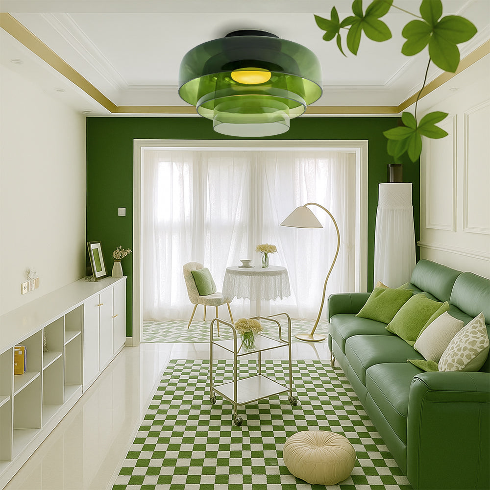 Scandinavian Bauhaus Glass Layered Pendant Lamp 7