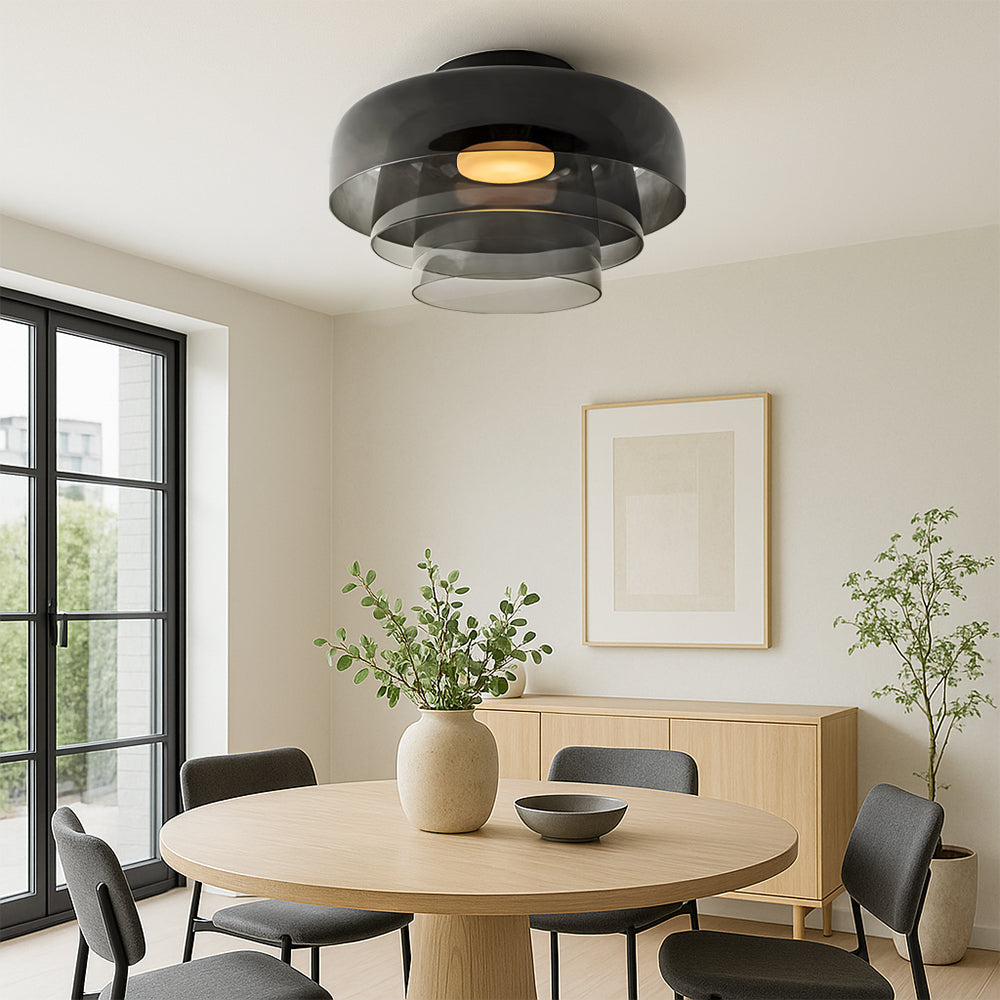 Scandinavian Bauhaus Glass Layered Pendant Lamp 8